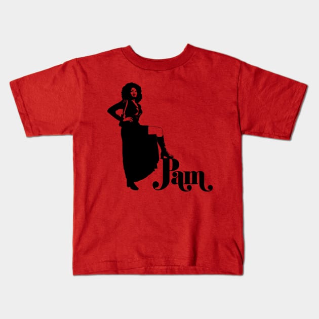 PAM GRIER Kids T-Shirt by mosgraphix